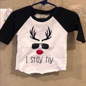I stay Fly reindeer raglan